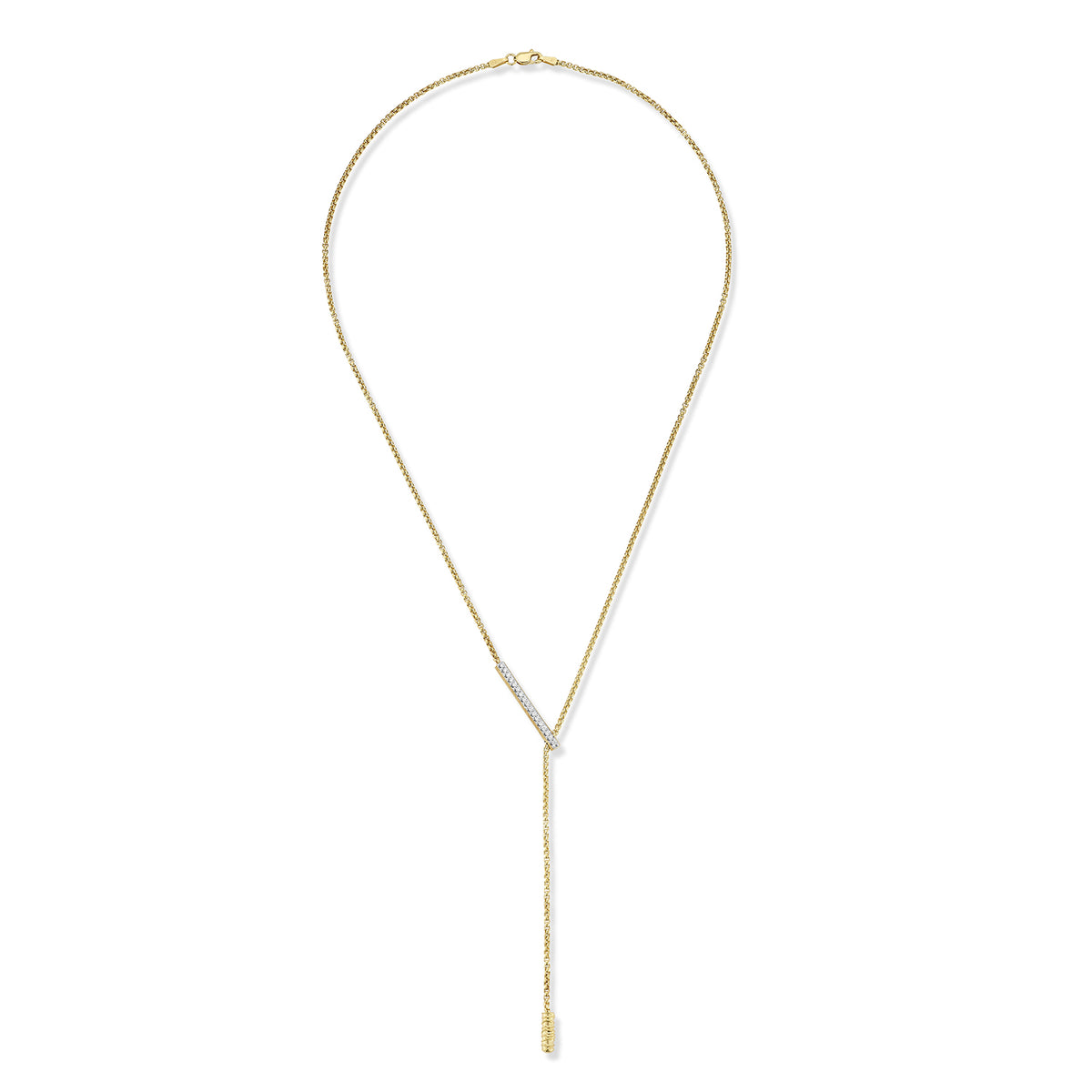 14K Gold 0.17 ct. tw. Lariat Necklace
