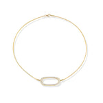 14K Gold 0.75 ct. tw. East-to-West Ellipse Necklace