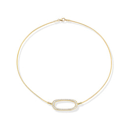 14K Gold 0.75 ct. tw. East-to-West Ellipse Necklace