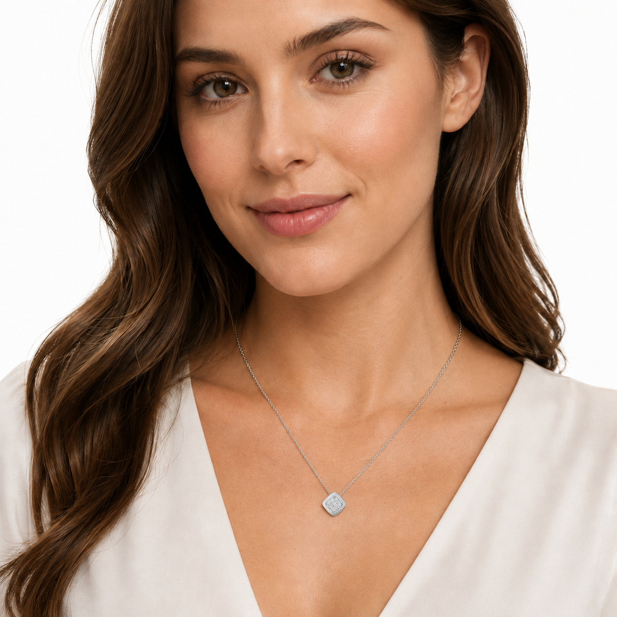 14K Gold 0.09 ct. tw. Diamond-Shaped Pendant Necklace