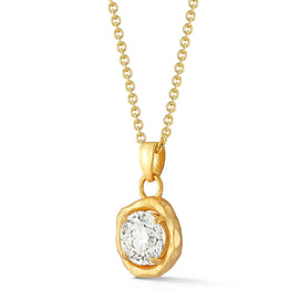 14K Gold 8mm Round 2.01 ct. tw. Brilliant-Cut Lab Grown Diamond Pendant