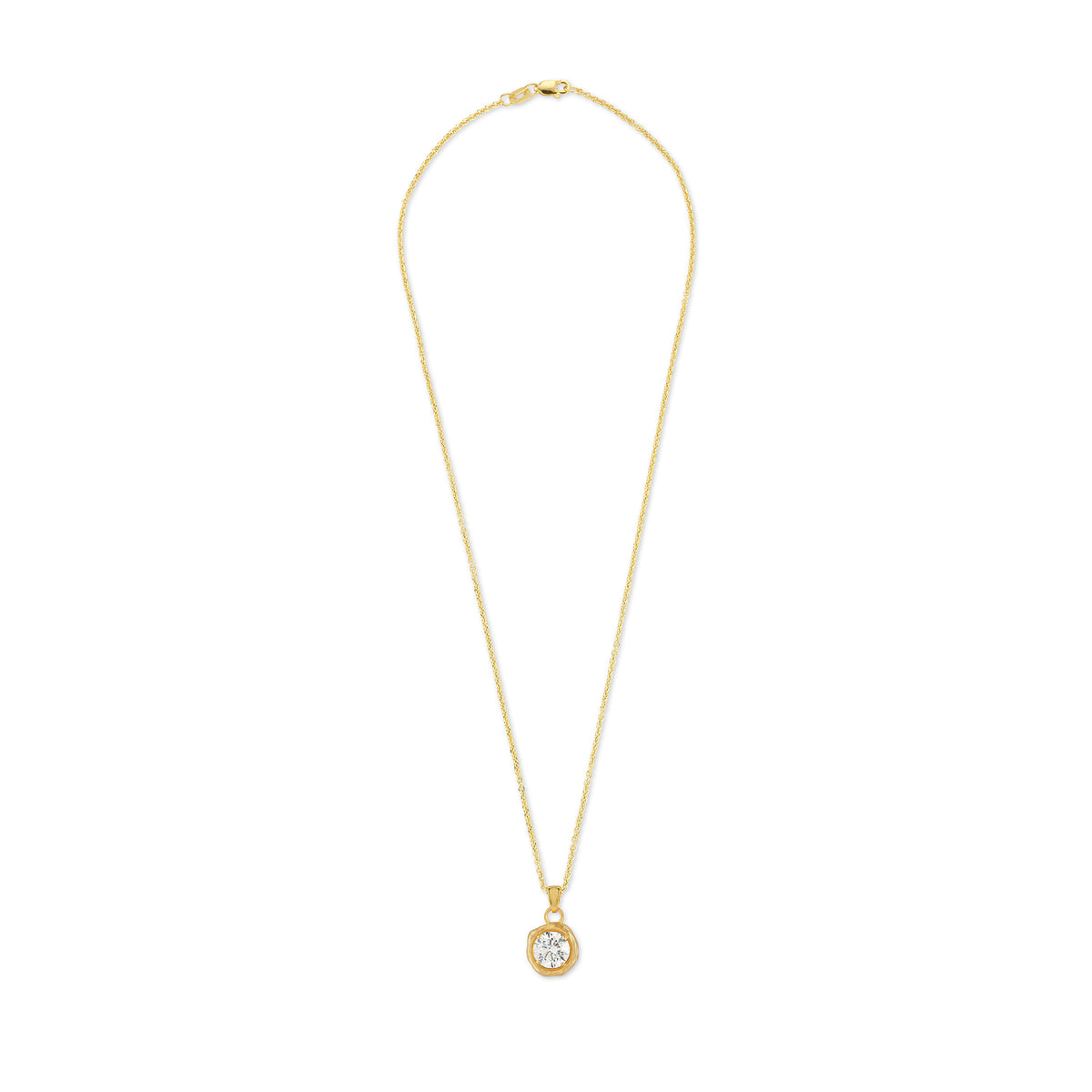 14K Gold 8mm Round 2.01 ct. tw. Brilliant-Cut Lab Grown Diamond Pendant