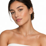 14K Gold 0.02 ct. tw. Sollitaire Wire Necklace