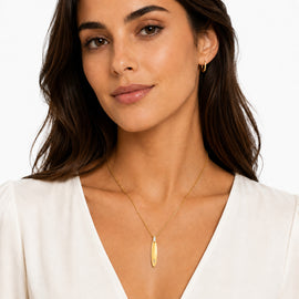 14K Gold 0.05 ct. tw. Oval Pendant Slide