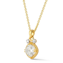 14K Gold 0.07 ct. tw. Natural Diamond  & 2.56 ct. tw. Lab Grown Diamond Pendant