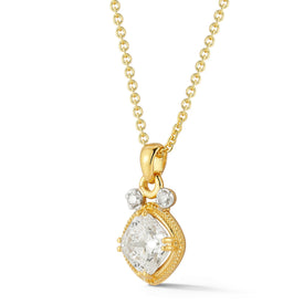 14K Gold 0.07 ct. tw. Natural Diamond  & 2.56 ct. tw. Lab Grown Diamond Pendant