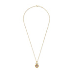 14K Gold 0.07 ct. tw. & 2.0CT Smokey Topaz Color Stone Pendant