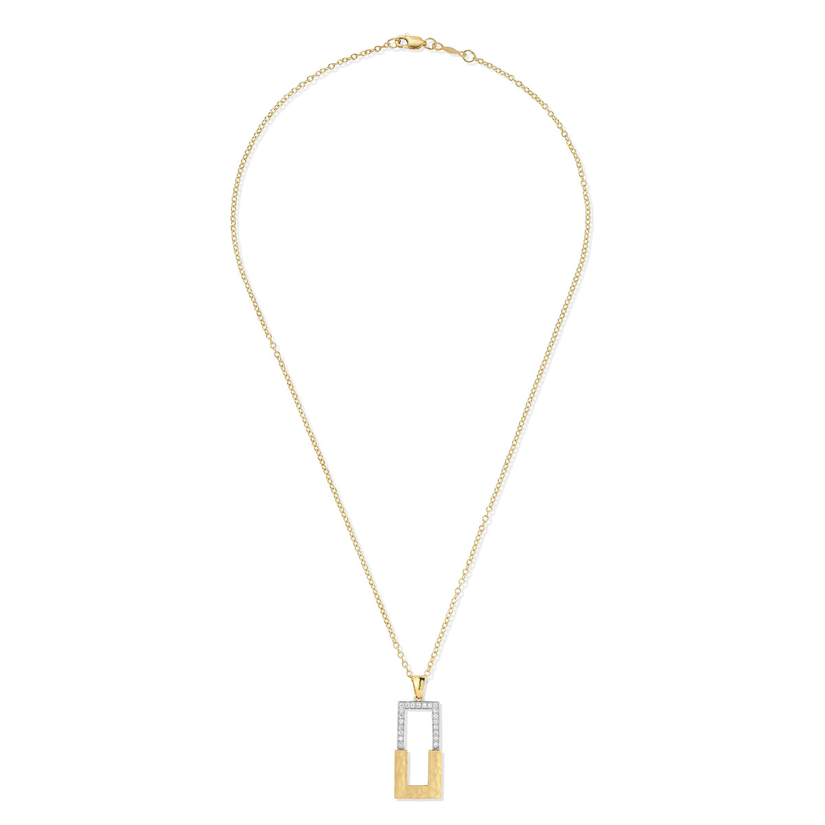 14K Gold 0.13 ct. tw. Open Rectangle Pendant Slide