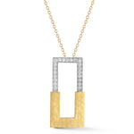 14K Gold 0.40 ct. tw. Open Large Rectangle Pendant Slide