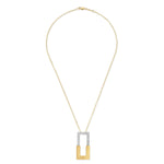 14K Gold 0.40 ct. tw. Open Large Rectangle Pendant Slide