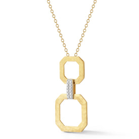 14K Gold 0.075 ct. tw. Open Octagon Pendant Slide