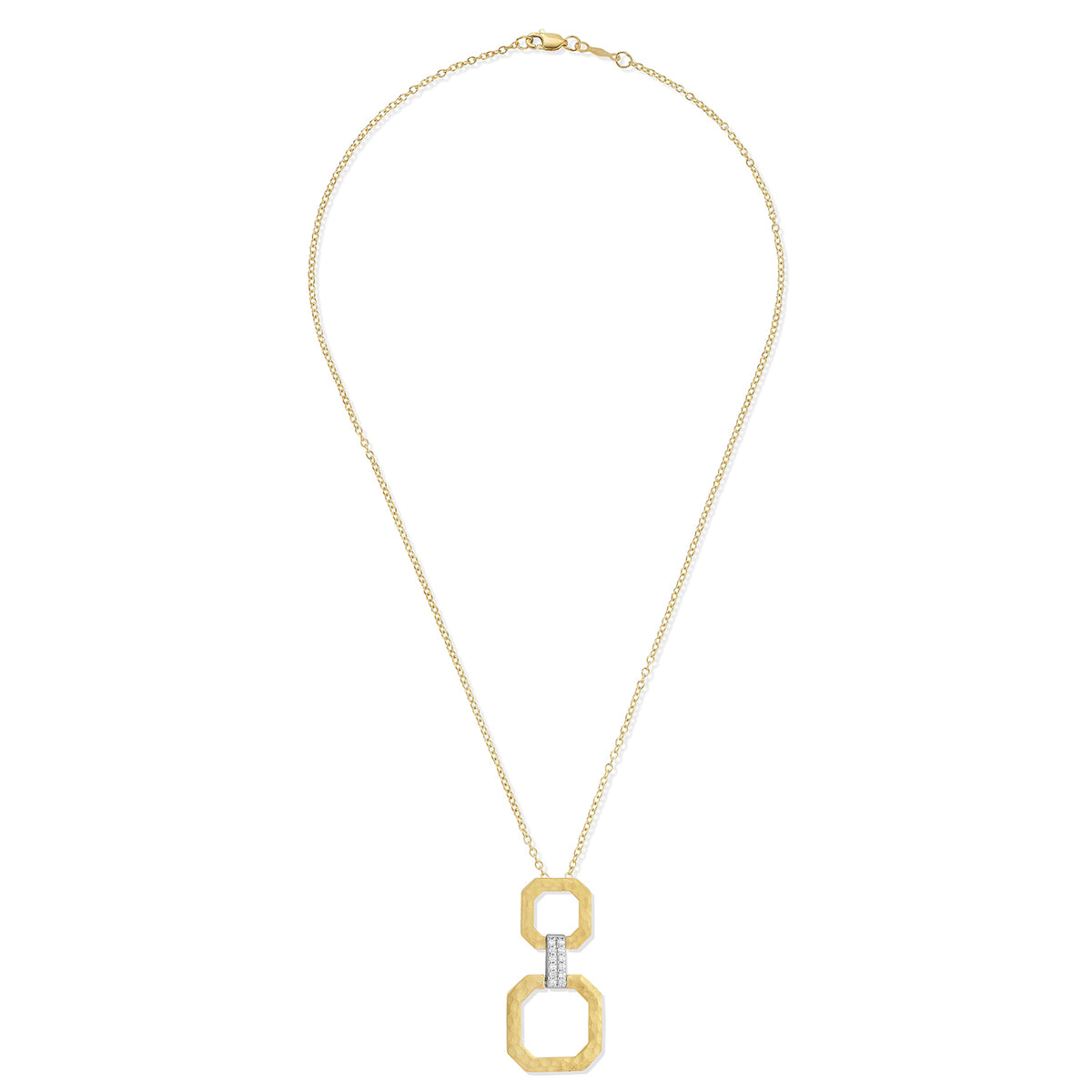 14K Gold 0.075 ct. tw. Open Octagon Pendant Slide