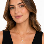 14K Gold 0.075 ct. tw. Open Octagon Pendant Slide