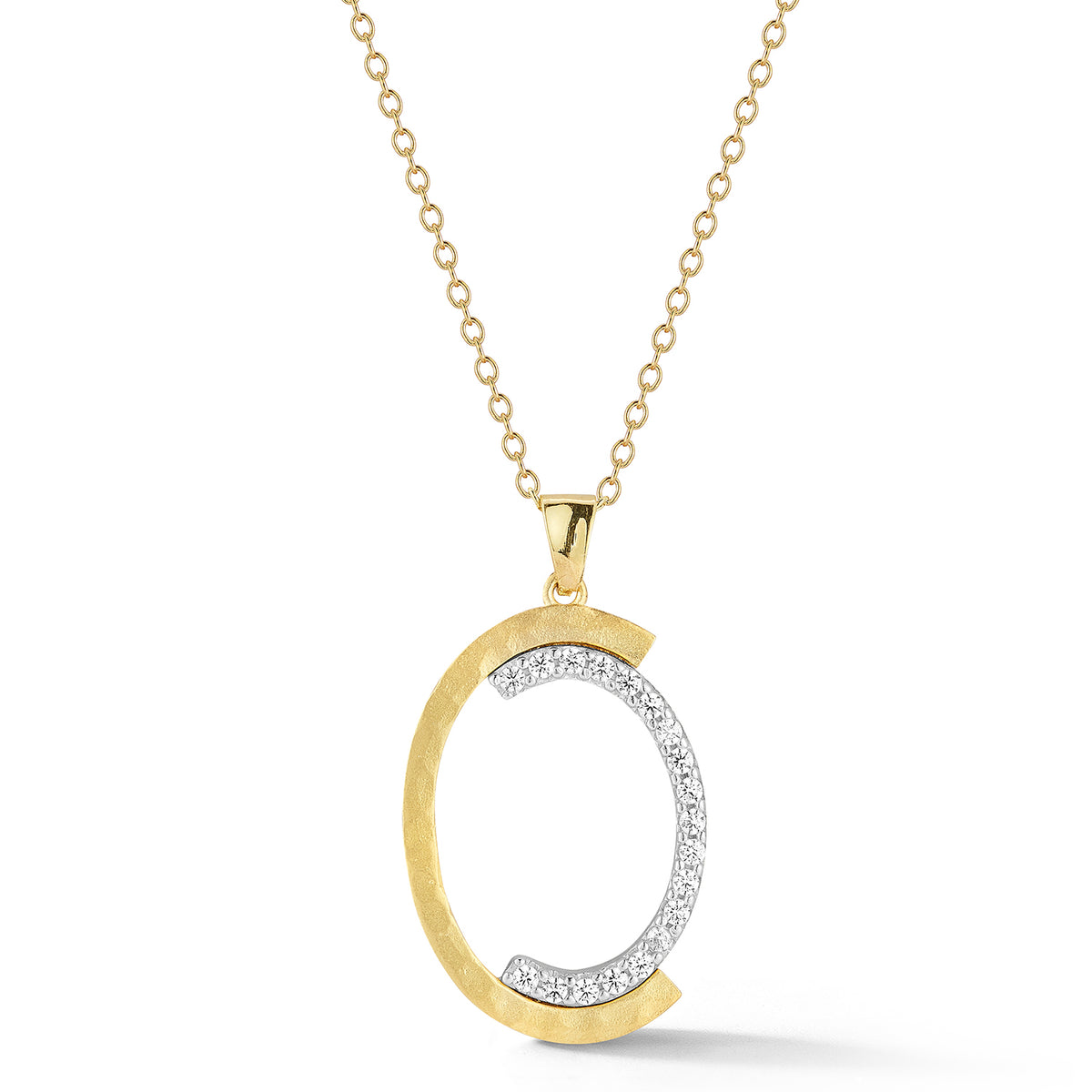 14K Gold 0.29 ct. tw. Open Oval Pendant Slide