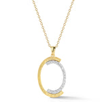 14K Gold 0.29 ct. tw. Open Oval Pendant Slide