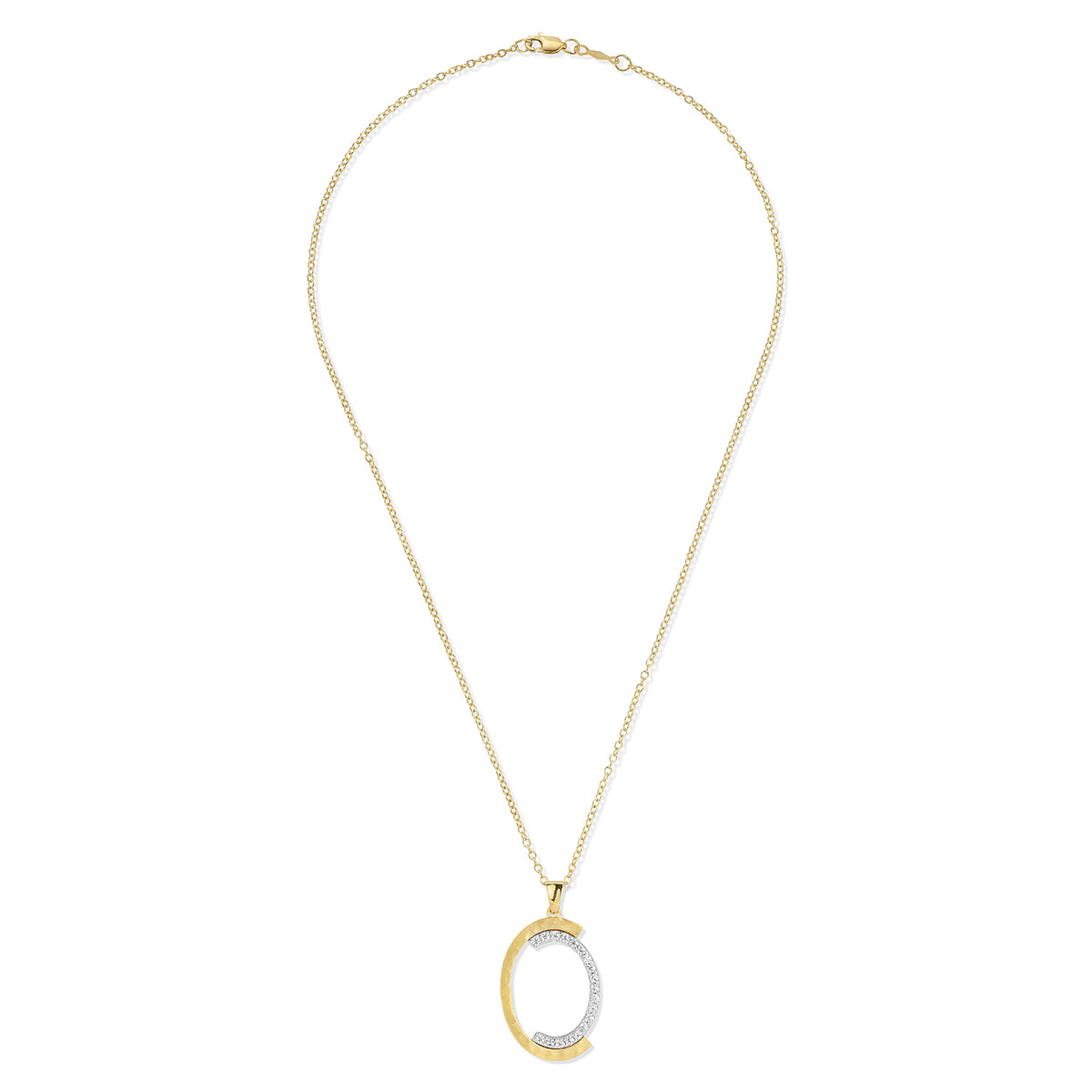 14K Gold 0.29 ct. tw. Open Oval Pendant Slide