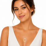 14K Gold 0.29 ct. tw. Open Oval Pendant Slide