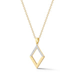 14K Gold 0.10 ct. tw. Open Diamond-Shaped Pendant Slide