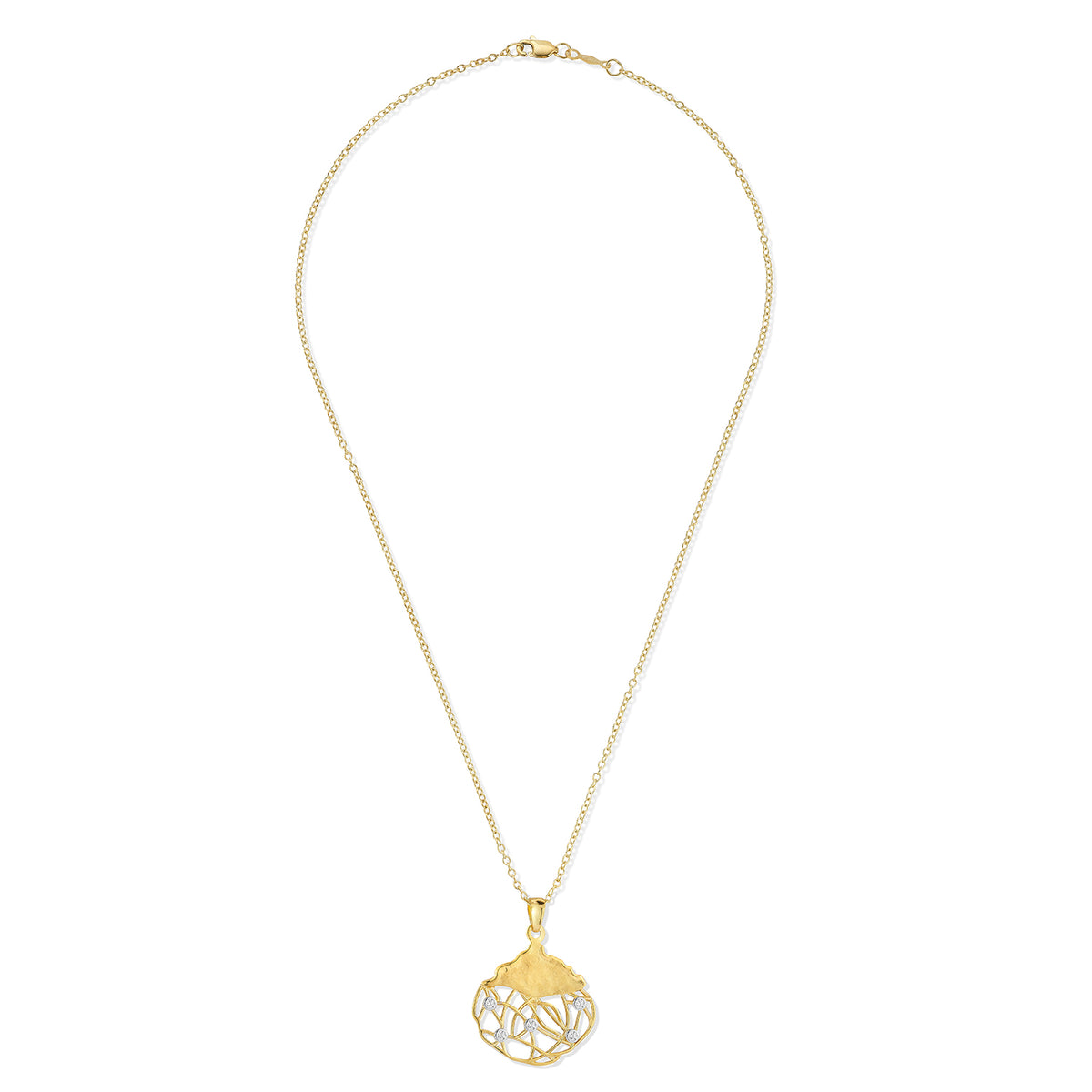 14K Gold 0.10 ct. tw. Gallery Pendant Slide