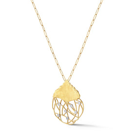 14K Gold 0.14 ct. tw. Large Gallery Pendant Slide