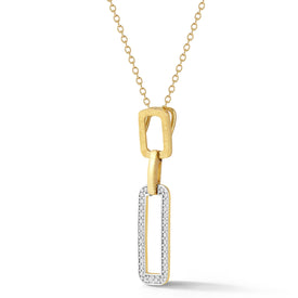 14K Gold 0.14 ct. tw. Large Gallery Pendant Slide