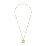 14K Gold 1.75CT 8mm Green Amethyst Pendant