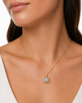 14K Gold 3.05 ct. tw. Diamond Square Pendant Slide