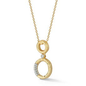 14K Gold 0.20 ct. tw. Graduating Open Circles Pendant