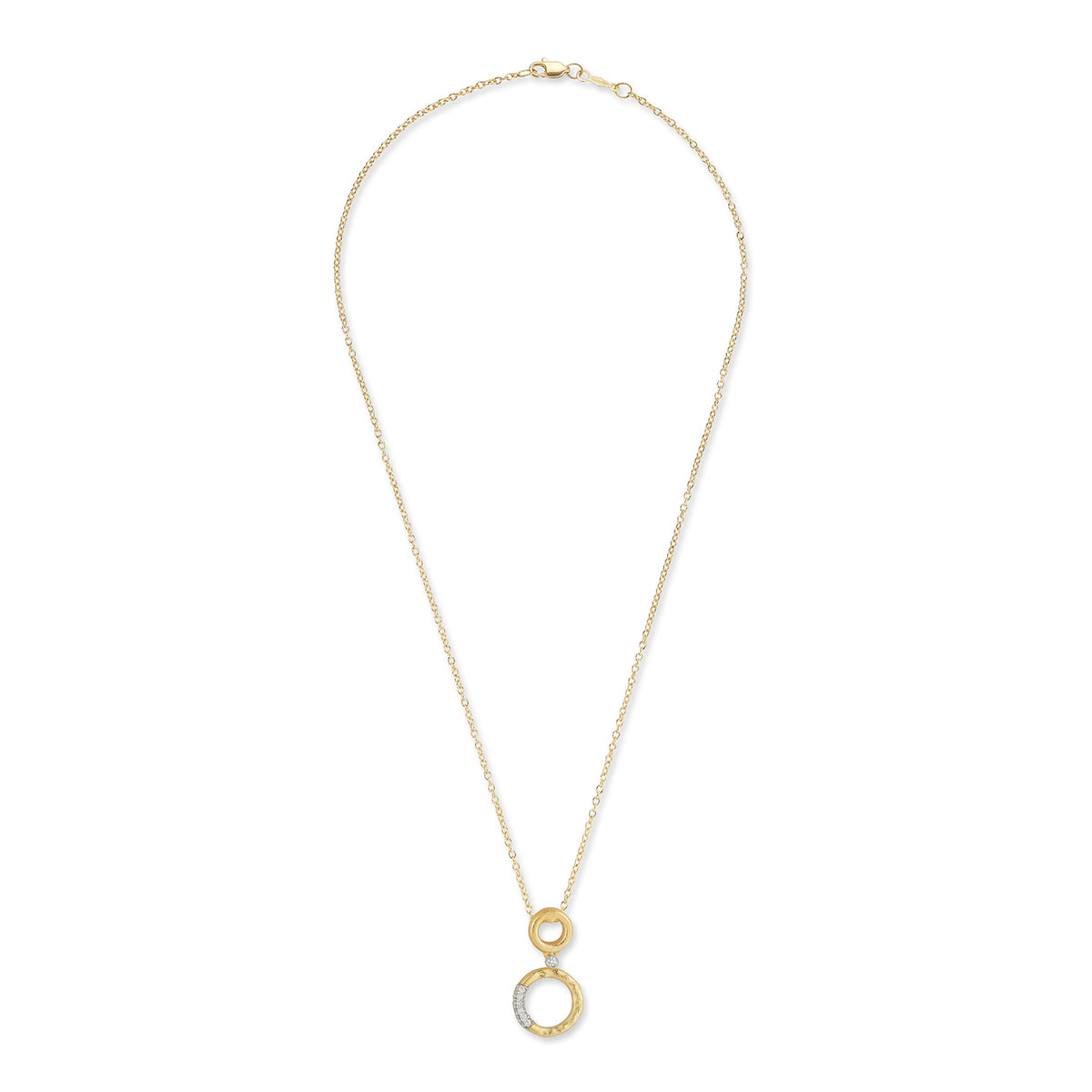 14K Gold 0.20 ct. tw. Graduating Open Circles Pendant