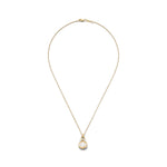 14K Gold 0.05 ct. tw. Oval Pendant Slide with 2.05 ct. tw. Lab Grown Diamond Center