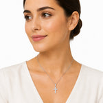 14K Gold 0.14 ct. tw. Diamond Cross Necklace
