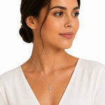 14K Gold Infinity Cross Necklace
