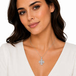 14K Gold 0.26 ct. tw. Jerusalem Cross Sliding Pendant