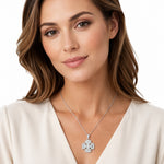 14K Gold 0.10 ct. tw. 15mm Jerusalem Cross Sliding Pendant