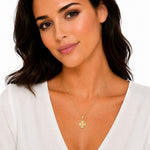 14K Gold 0.01 ct. tw. Jerusalem Cross Sliding Pendant