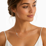 14K Gold 0.25 ct. tw. East-to-West Diamond Cross Necklace