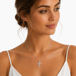 14K Gold 0.29 ct. tw. Sliding Diamond Cross Pendant