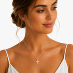14K Gold 0.07 ct. tw. Cross Pendant
