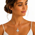 14K Gold 0.33 ct. tw. Jerusalem Cross Pendant