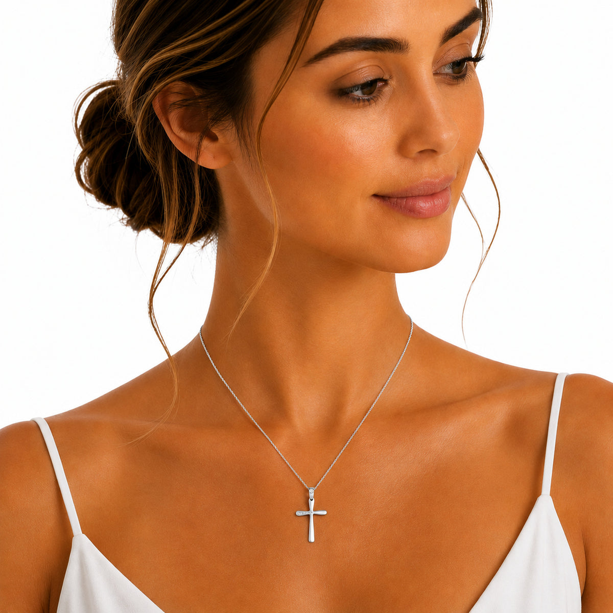 14K Gold 0.0125 ct. tw. Jerusalem Cross Pendant