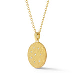 14K Gold 0.10 ct. tw. 18mm Round Hammered Pendant
