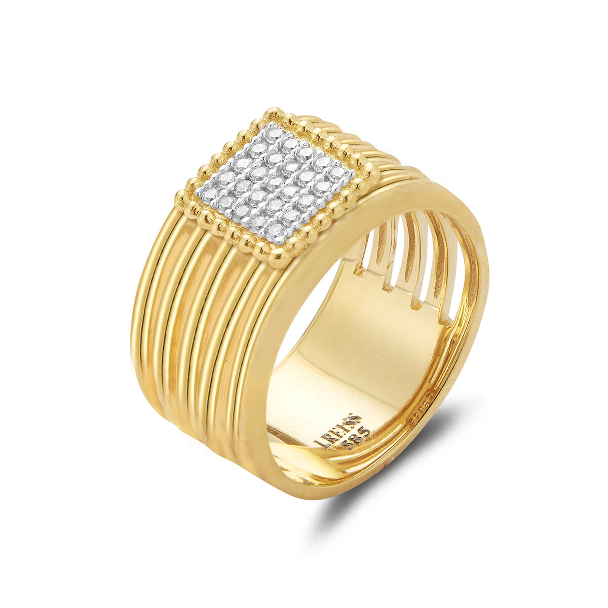 14K Gold 0.15 ct. tw. Diamond Cut-Out Ring
