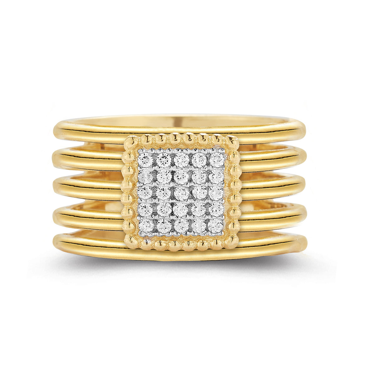 14K Gold 0.15 ct. tw. Diamond Cut-Out Ring