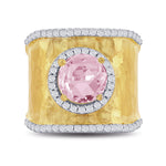 14K Gold 0.39 ct. tw. & 1.8CT Rose Quartz