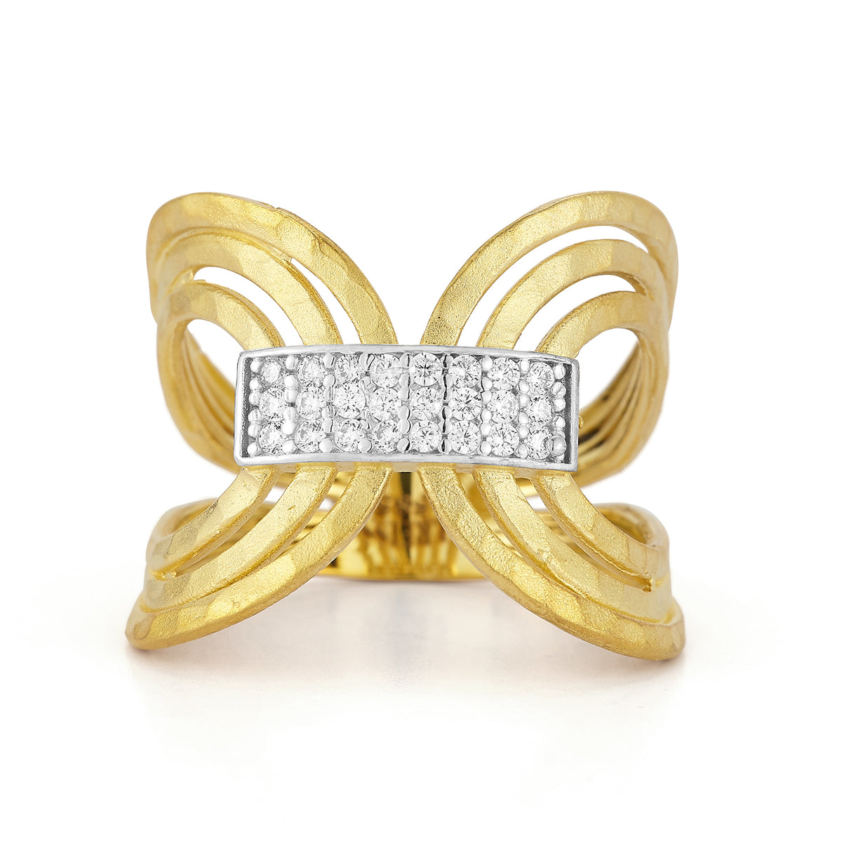 14K Gold 0.18 ct. tw. Bowtie Ring