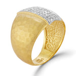 14K Gold 0.33 ct. tw. Domed Hammered Ring