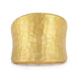 14K Gold Concave Cuff Ring