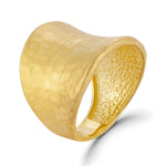 14K Gold Concave Cuff Ring