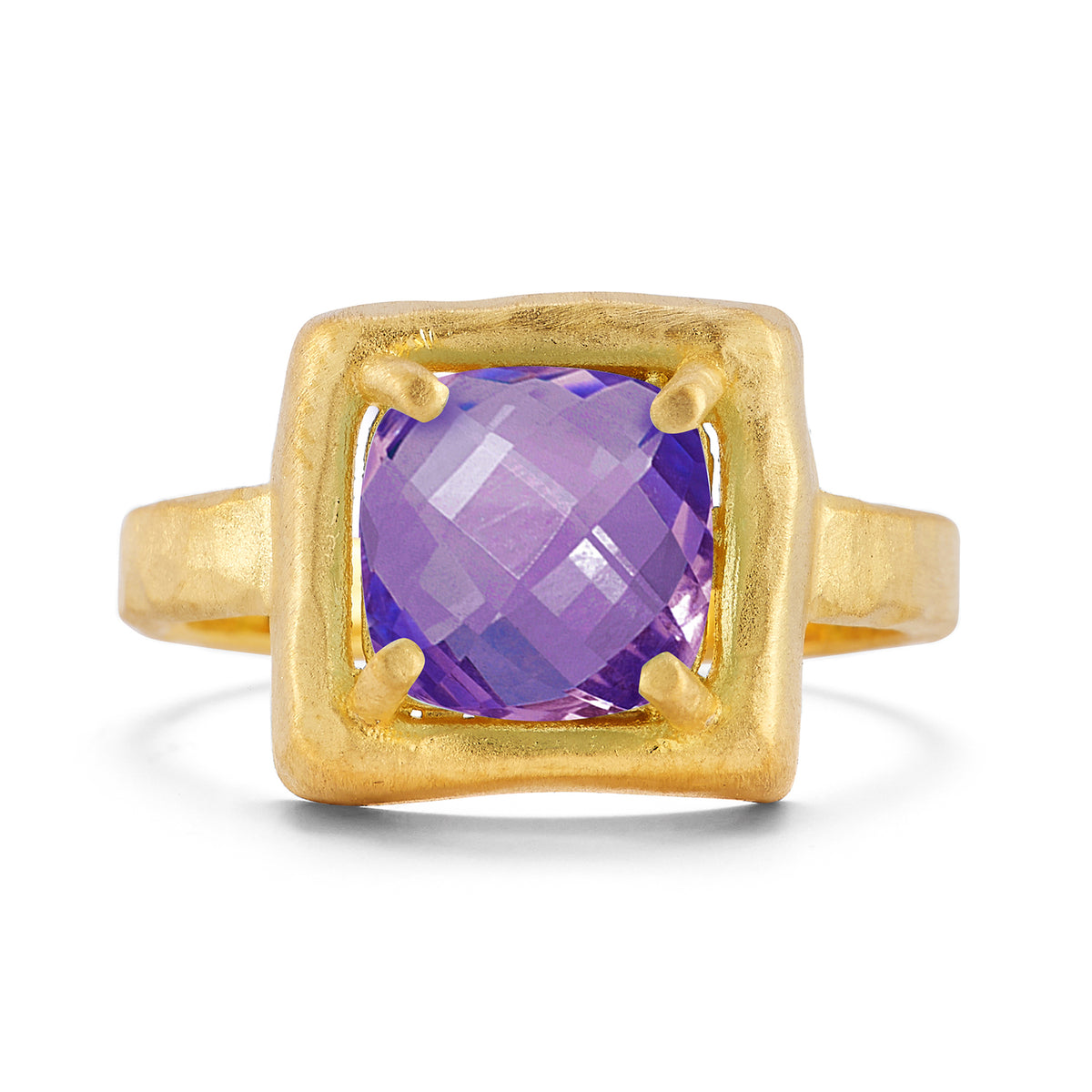 14K Gold 1.75CT Amethyst Cocktail Ring