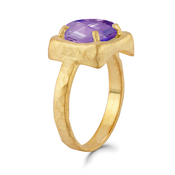 14K Gold 1.75CT Amethyst Cocktail Ring